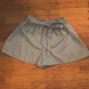 Light blue breezy high waisted shorts